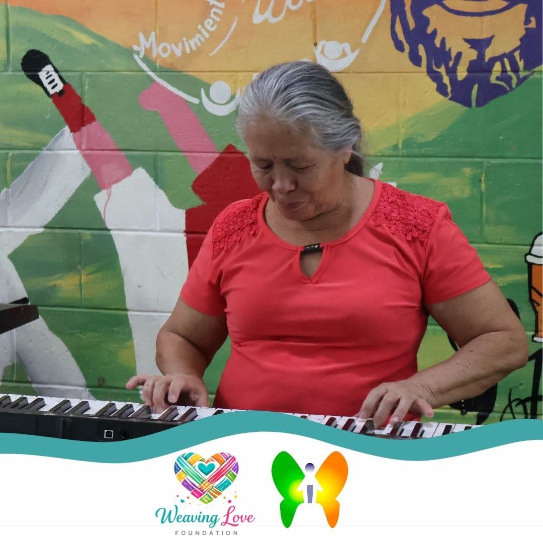 Teen participant seated beside a keyboard with a foundation page